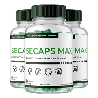 Kit 3 Secaps Max Original 100% Natural Oficial