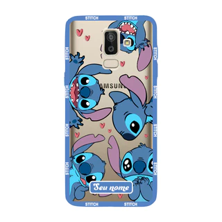 Capinha para Samsung J8 Anti Impacto Personalizada - Lilo e Stitch - Stiti Transparente com nome