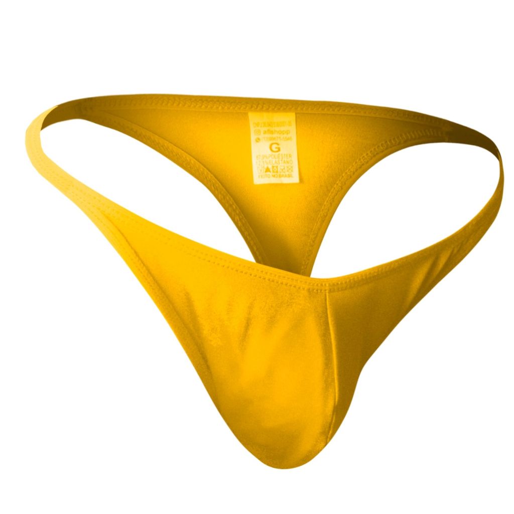 Calcinha Cueca Masculina AmareloTanga Masculina calcinha fio dental Gay  Biquini Masculino Amarelo | Shopee Brasil