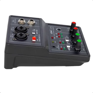 Mesa De Som 2 Canais Usb Monitoramento Amplificador De Áudio