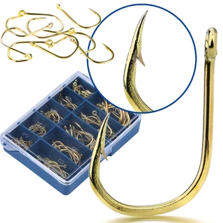 Sougayilang 70 Pcs um gancho de pesca caixa 10 tipo de tamanho pode escolher Para Pescar