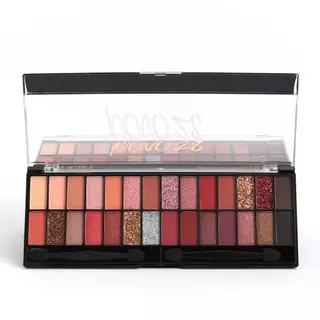 Paleta de Sombras com 28 cores Opacas e Cintilantes e com Glitter Sombra Pigmentadas com Alta durabilidade Maquiagem Febella