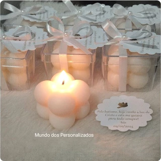 20 velas Bubble personalizadas lembrancinhas de batizado festa