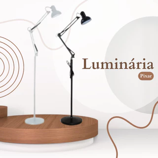 Luminária Alta de Chão Abajur M930 40W Bivolt Preto Branco