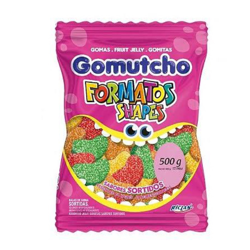 Bala Goma Jujuba Gomutcho Frutas Sortido - Pacote 500g | Shopee Brasil
