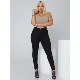 Calça Jeans skinny preta elastano power