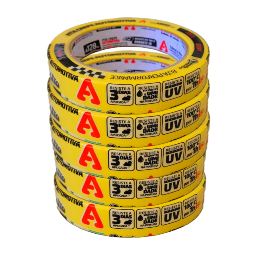 Fita Crepe Automotiva Adere Amarela 18mmx40m