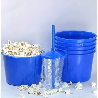 Kit 10 Cinema Cristal Balde Pipoca 1,5L + Copo Twister 400ml- festas - aniversários - Lembrancinhas