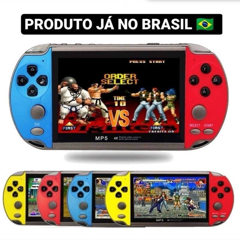 Console Mini Vídeo Game Portátil 10 Mil Jogos Retrô kit 5 unidades