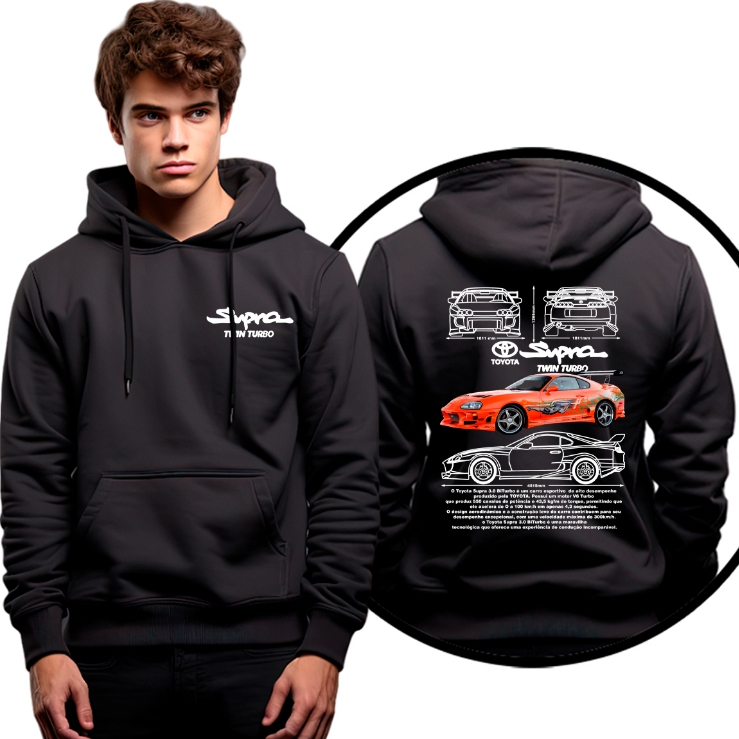 Moletom Casaco Frio Carro Supra 3.0 Biturbo 1994 Luxuoso Lançamento