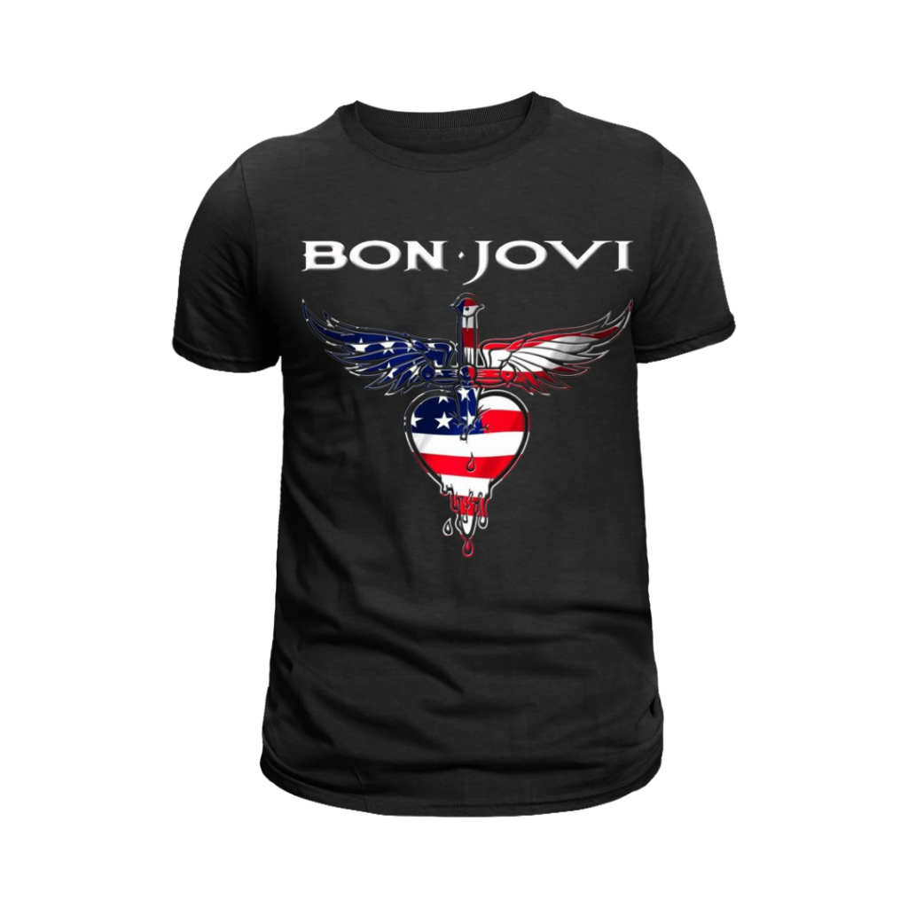 Camiseta Camisa Bon Jovi Banda de Rock Hard T-shirt Blusa