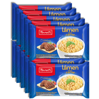 Pack 10 unidades Macarrão Instantâneo Lámen Parati Carne 70g - Kit com 10x70g