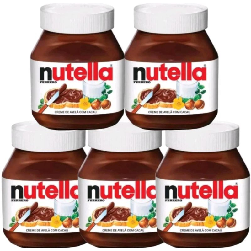KIT 5 NUTELLA 140 CREME DE AVELÃ FERRERO