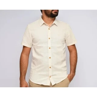 Camisa Linho Premium - Tecido no Linho - Botão Amadeirado - P AO GG - Direto da Fábrica.