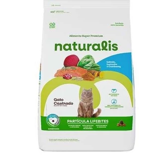 Naturalis Lifebites Salmão, Espinafre e Cranberry Racao para Gatos Castrados 7,5kg