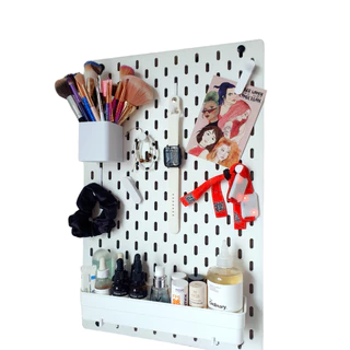 Painel Pegboard Organizador de Maquiagem Aesthetic