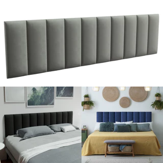 Cabeceira Painel Decorações Modulada para Cama King Size Box Estofada 10 peças