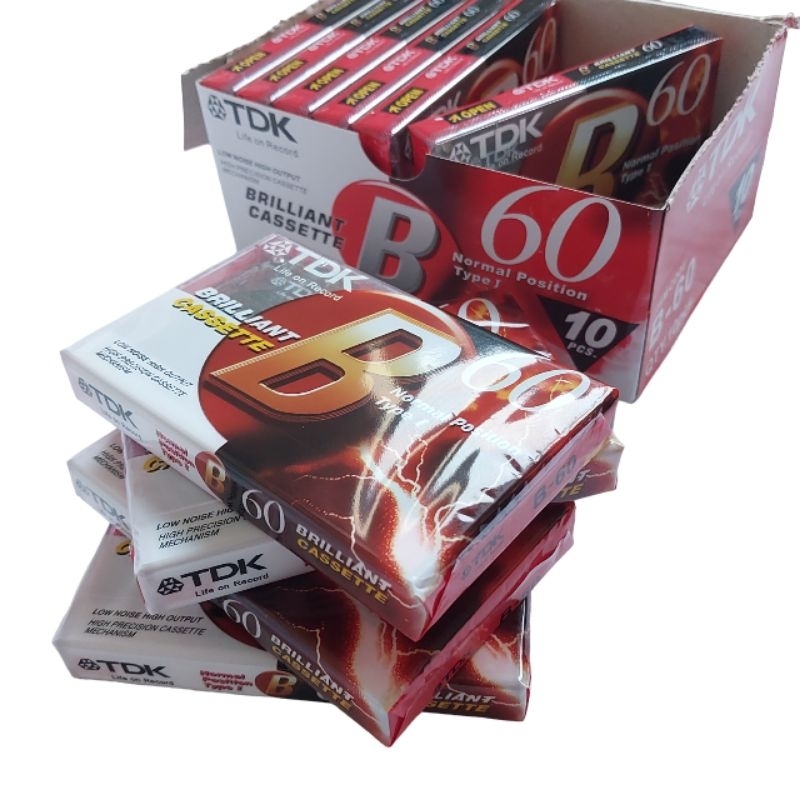 Fita K7 "Cassete" TDK B60 Brilliant Cassete - Unidade "LACRADA"