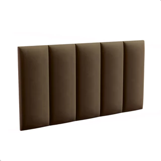 Painel Cabeceira Decorações para Cama Box Solteiro Modulada Estofada 5 peças