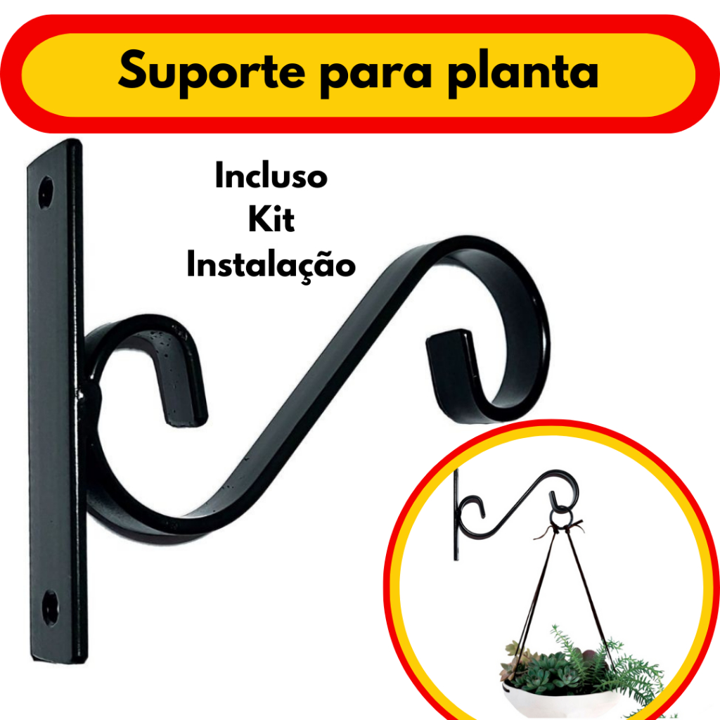 Gancho de parede suporte para plantas | Shopee Brasil