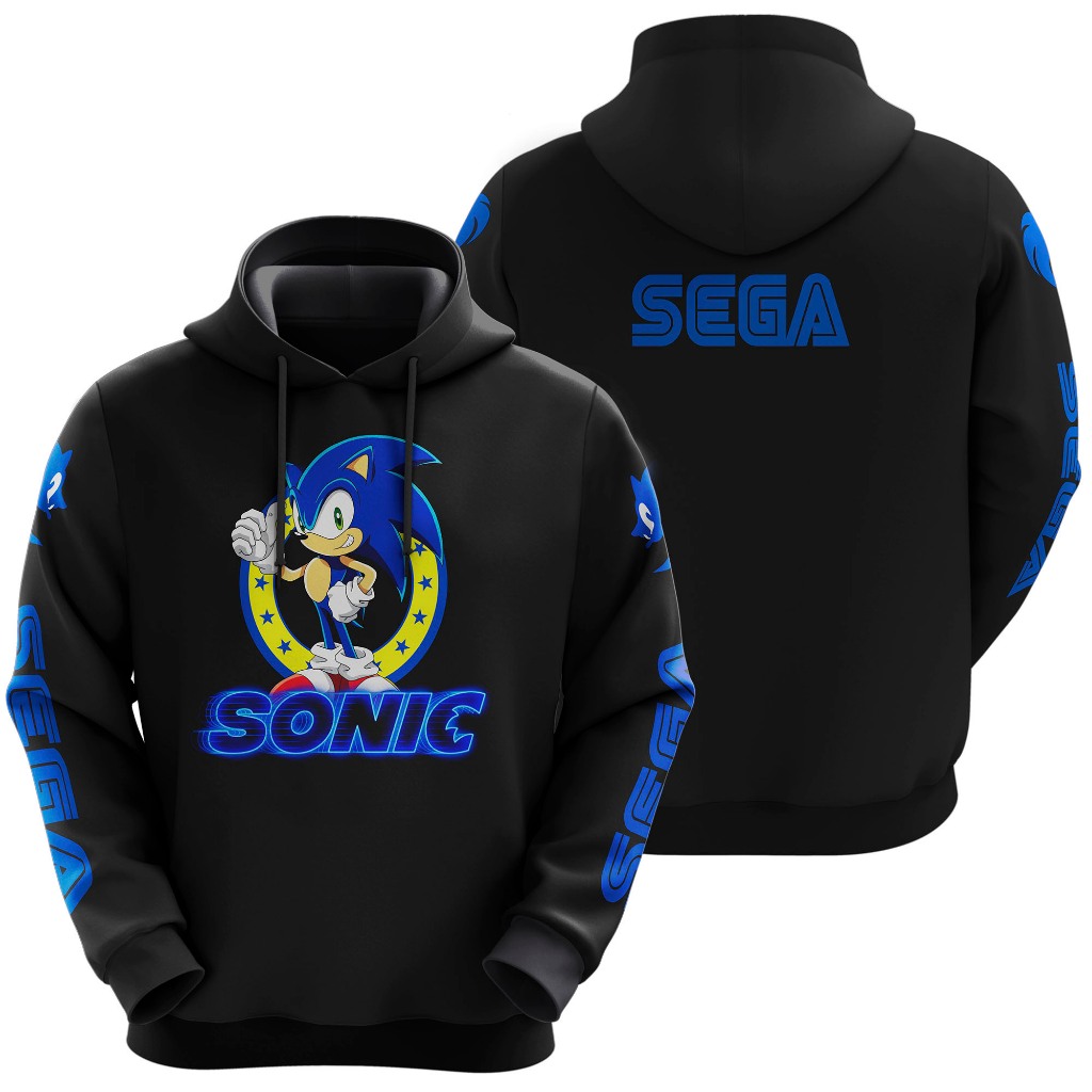 Blusa de Moletom Sublimado Infantil Sonic Ouriço Shopee Brasil