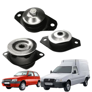 Kit Calço Coxim Motor Cambio Fiat Uno Mille Fire Fiorino Fire 1.0 8v 2001 2002 2003 2004 2005 2006