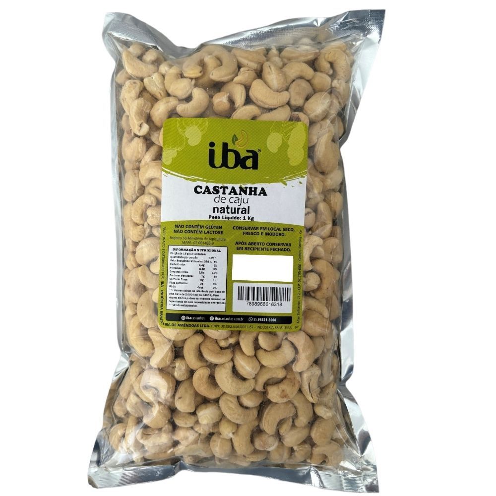 Castanha de Caju Natural 1 Kg IBA Castanhas de Caju | Shopee Brasil