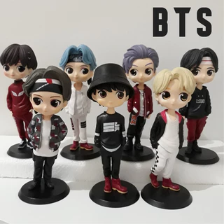 Novidade - Bonecos BTS Colecionáveis Originais - Jung-kook, V, Jimin, Suga, Jin, J-Hope, RM KPOP Q-Posket BT21 Coreano Coréia
