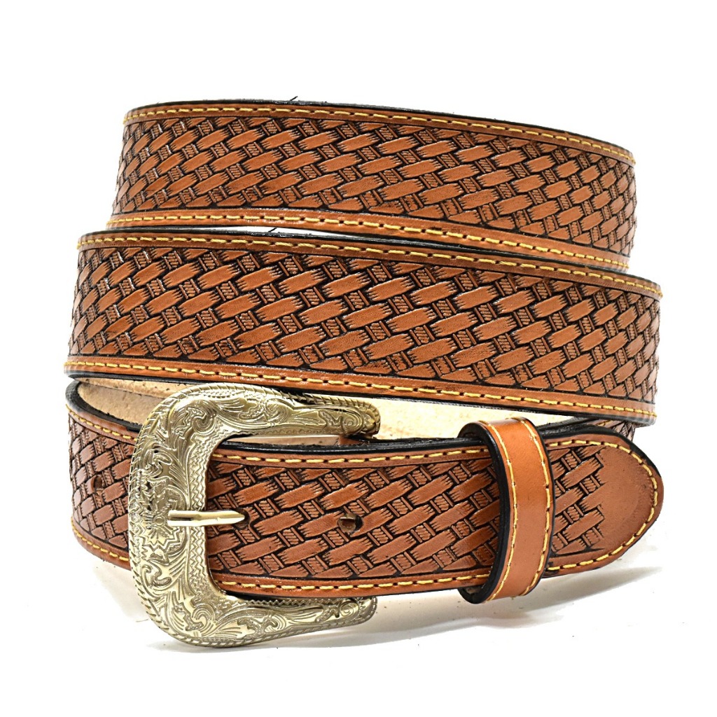 Cinto Country Em Couro Masculino Entalhado Atrevidu´s Country