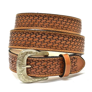 Cinto Country Em Couro Masculino Entalhado Atrevidu´s Country