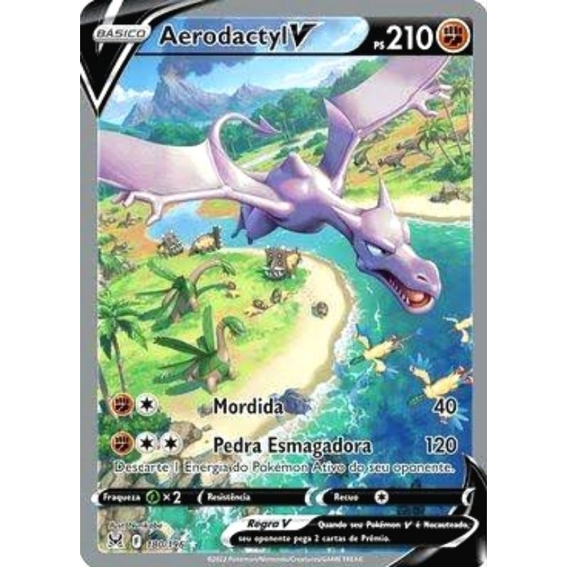 Carta Pokémon Original Aerodactyl-V Full Art (180/196)