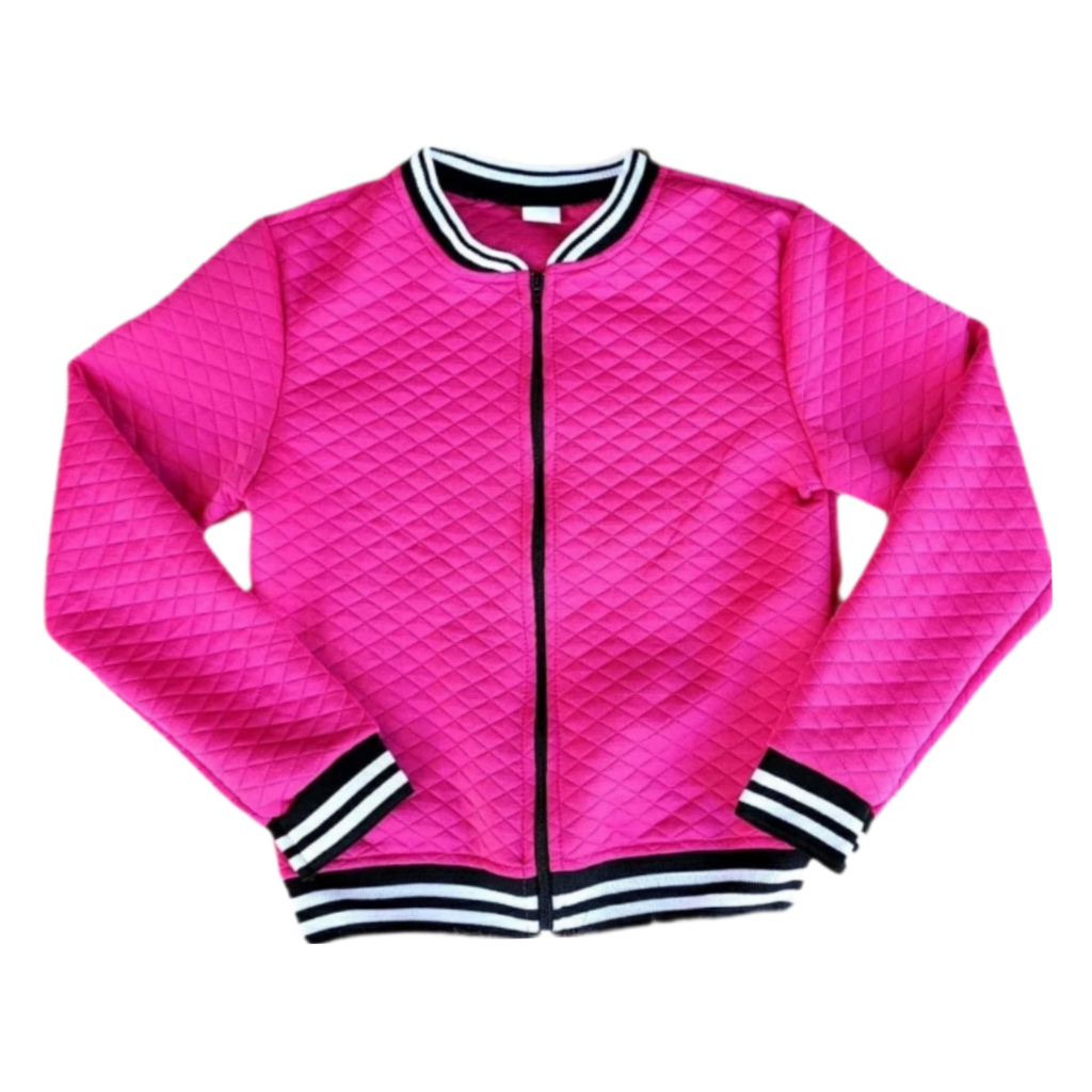 Imagem do produto Casaco jaqueta infantil meninas bomber metalasse 02 ao 16 premium blusa de frio quentinha blogueira Pink