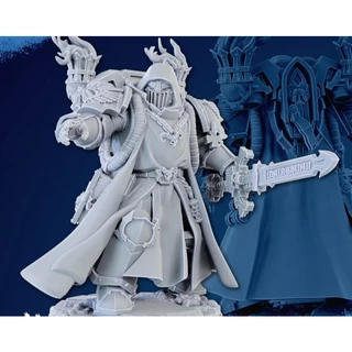 Miniatura de warhammer Dark angel black templar capitão
