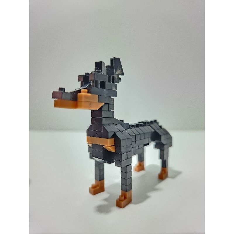 CACHORRO DOBERMAN / PINSCHER - MICRO BLOCO - SIMILAR - PETIT BLOCK - MINI "LEGO"