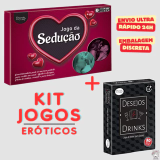 Kit Jogo Erótico Sedução + Jogo Desejos e Drinks - SexShop
