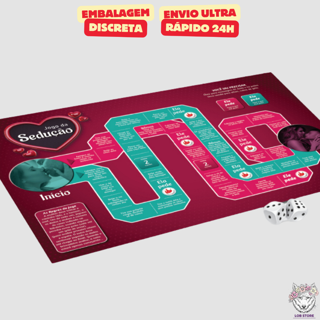 Jogo Da Sedução Tabuleiro Diversão Jogo de Casal - Erótico Sex Shop ...