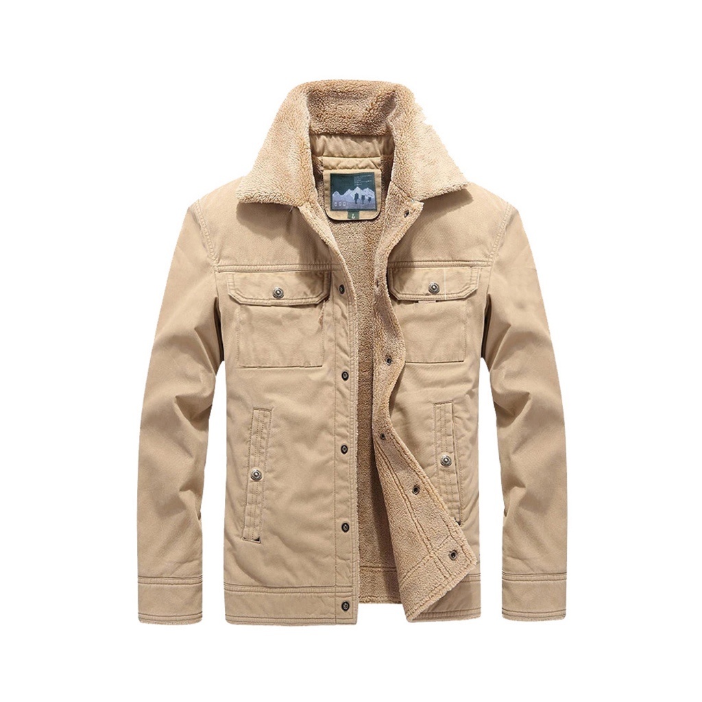 Jaqueta Bomber De Sarja Forrada Slim Fit Importada Frio