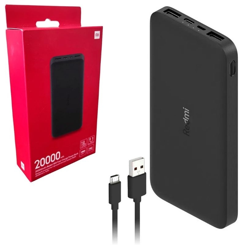 Carregador Portátil Xiaomi Powerbank Redmi 20000mah Original