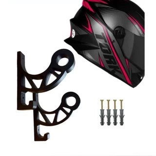 Kit Suportes De Parede Para Pendurar Capacete E Acessórios Chaves Jaquetas Bochilas