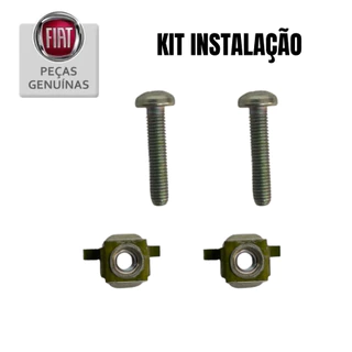 Kit 2 Porcas e 2 Parafusos de Fixação Instalação Porta Óculos Alça de teto Original Fiat Mopar
