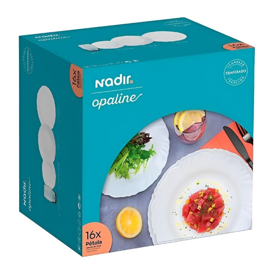 Aparelho De Jantar 16 Peças Branco Completo Nadir Figueiredo