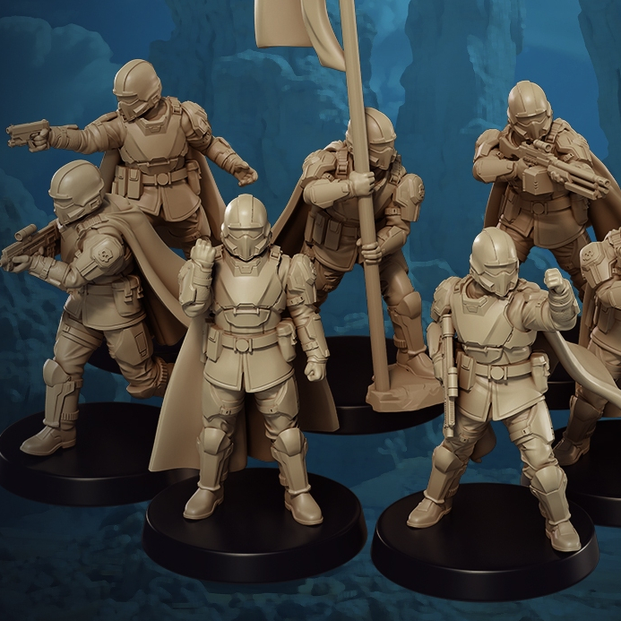 HELLDIVERS™ 2 Miniaturas Tabletop Rpg em resina Tropas Estelares