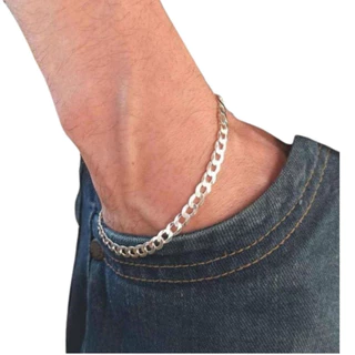 Pulseira Grumet lacraia 4 mm a Prata 925 Legitima