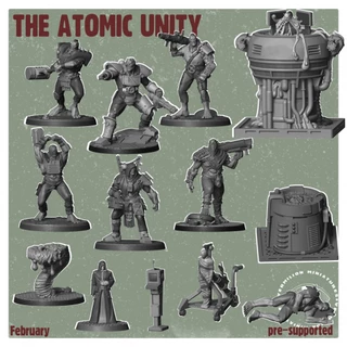 Fallout The board game miniaturas em resina The Atomic Unity