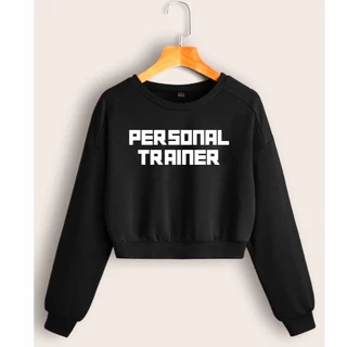 Cropped Moletom Flanelado Gola redonda / Personal Trainer