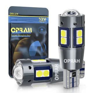 02 Lâmpadas T10 mini PROJETOR CANBUS