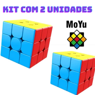 Kit com 2 unidades Cubo Mágico Profissional 3x3x3 Speed Moyu Meilong Stickerless Original em Oferta na Shopee