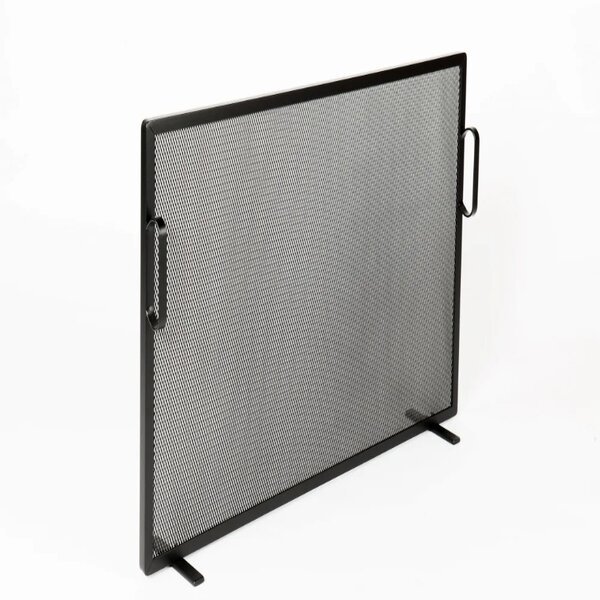 Tela Para Lareira 3 Painéis Com Alças - Proteção Antifaíscas 129,5cm Preta