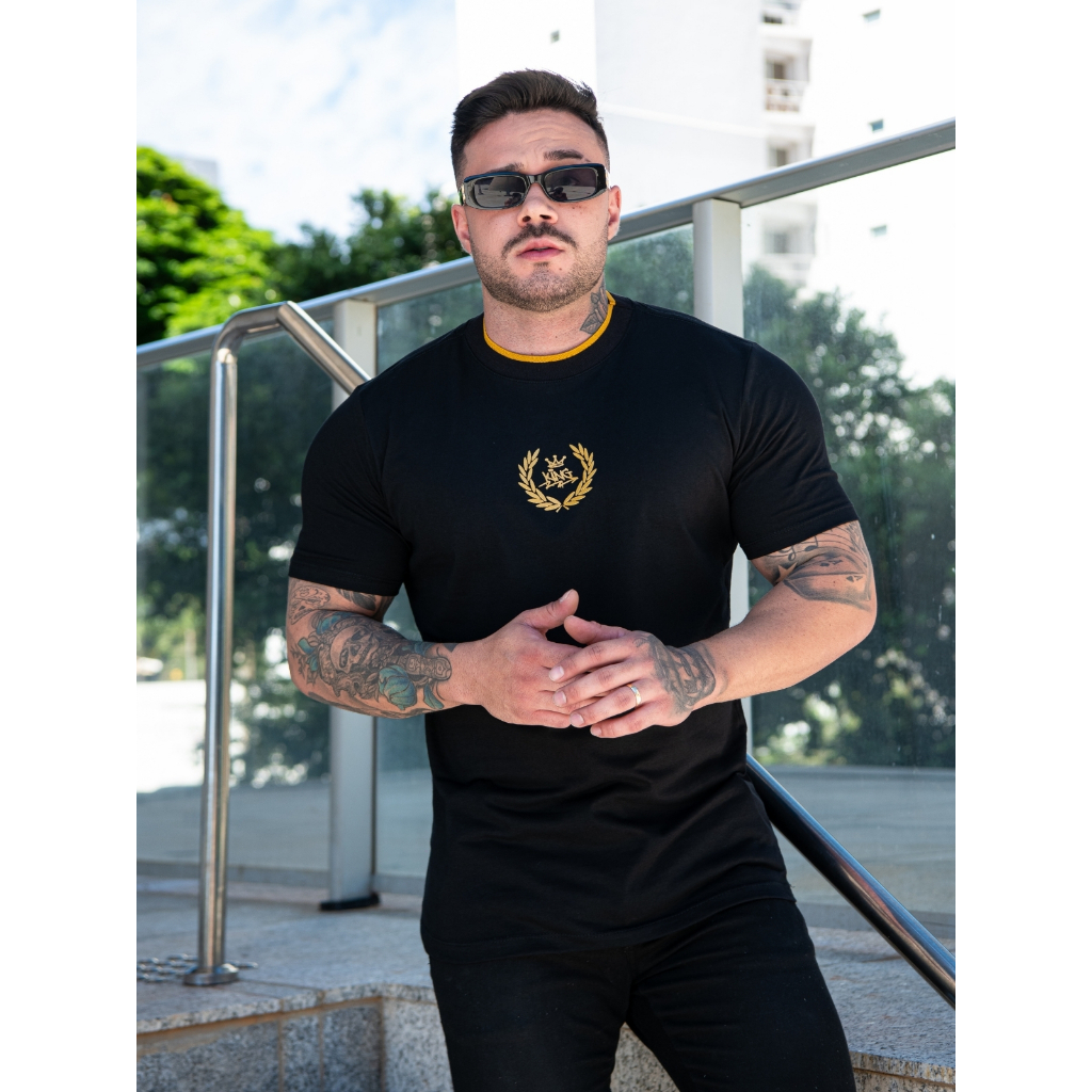 Camiseta Masculina Estilosa Longline Premium Jovem Algodão Camisa