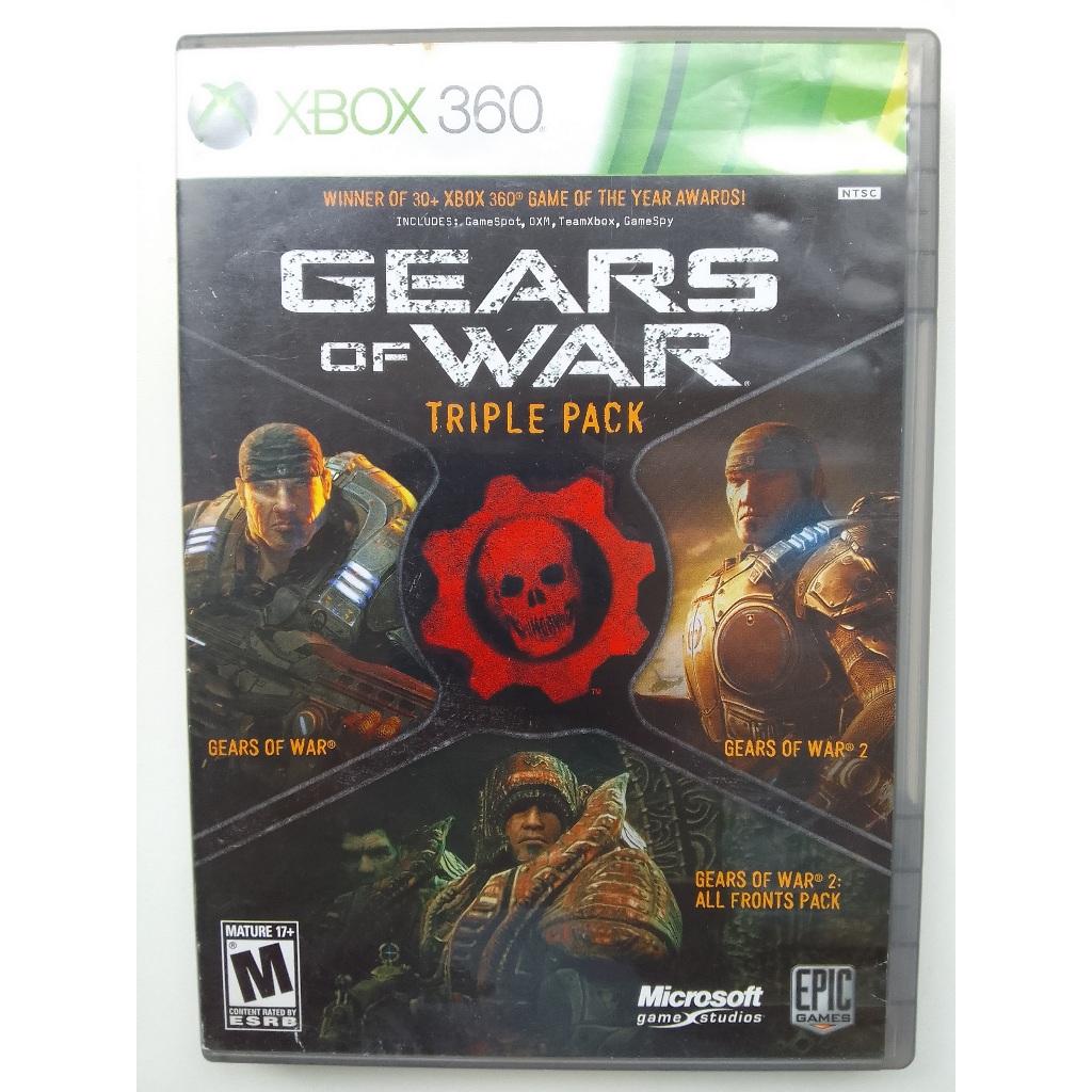 Jogos Xbox 360 Gears Of War Triple Pack - Mídia Física (Usado)